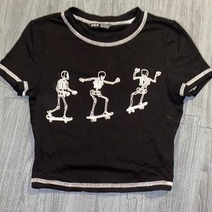 SHEIN Skelton Skater Crop Top